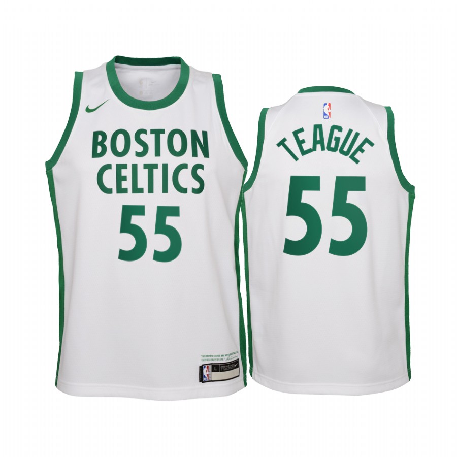 Youth Boston Celtics Jeff Teague #55 White 2020-21 City New Uniform Jersey 2401UMYX